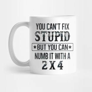 You Can't Fix Stupid But You Can Numb It With A 2x4 Mug